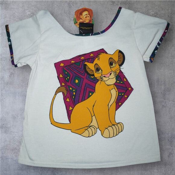 Deadstock Vintage Disney Lion King Simba T-Shirt –Size 6 Made in USA 90s Tee NWT - Picture 6 of 11